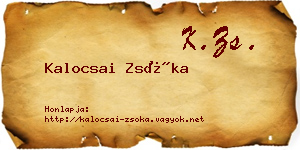 Kalocsai Zsóka névjegykártya